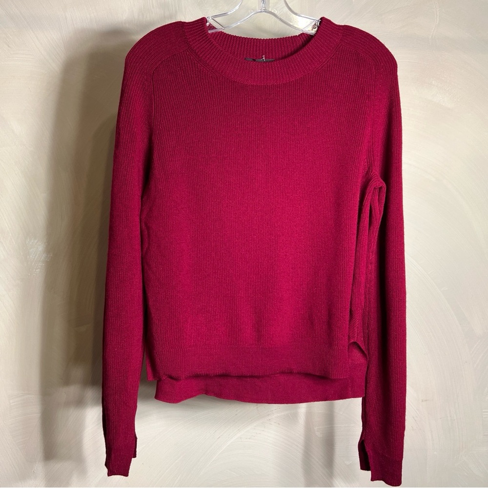 Rag & Bone Womens Valentina Crop 100% Extra Fine Merino Wool L/S Sweater $275|MD